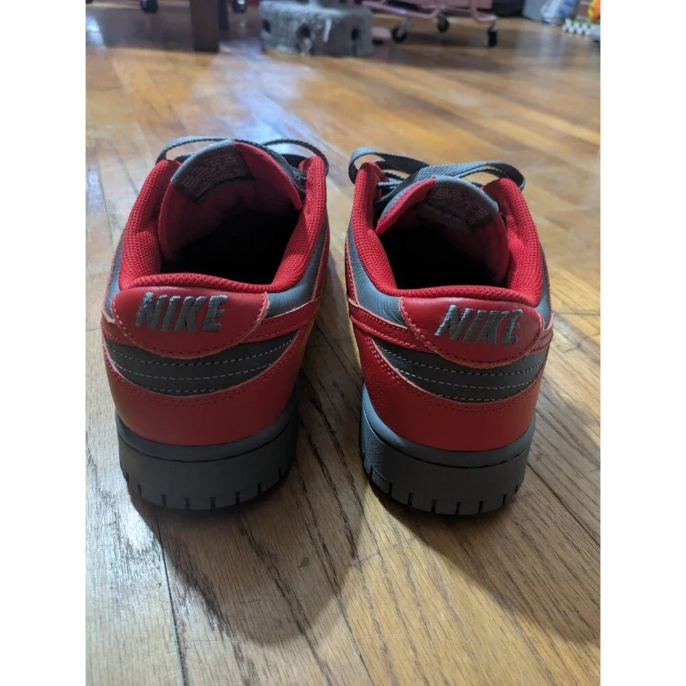 Nike Low Dunk By You Red And Gray Custom Mens Size 12 FN0569900
